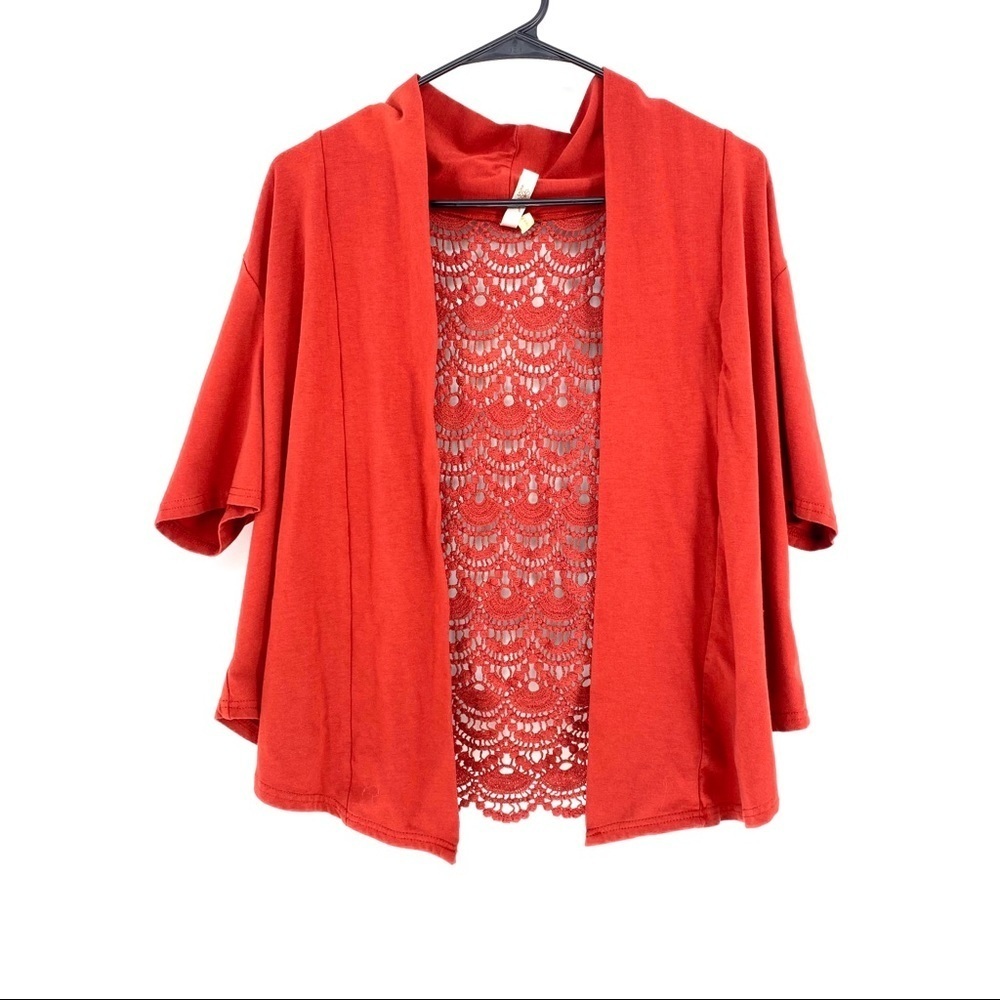 Aventura women's orange loose knitted cardigan